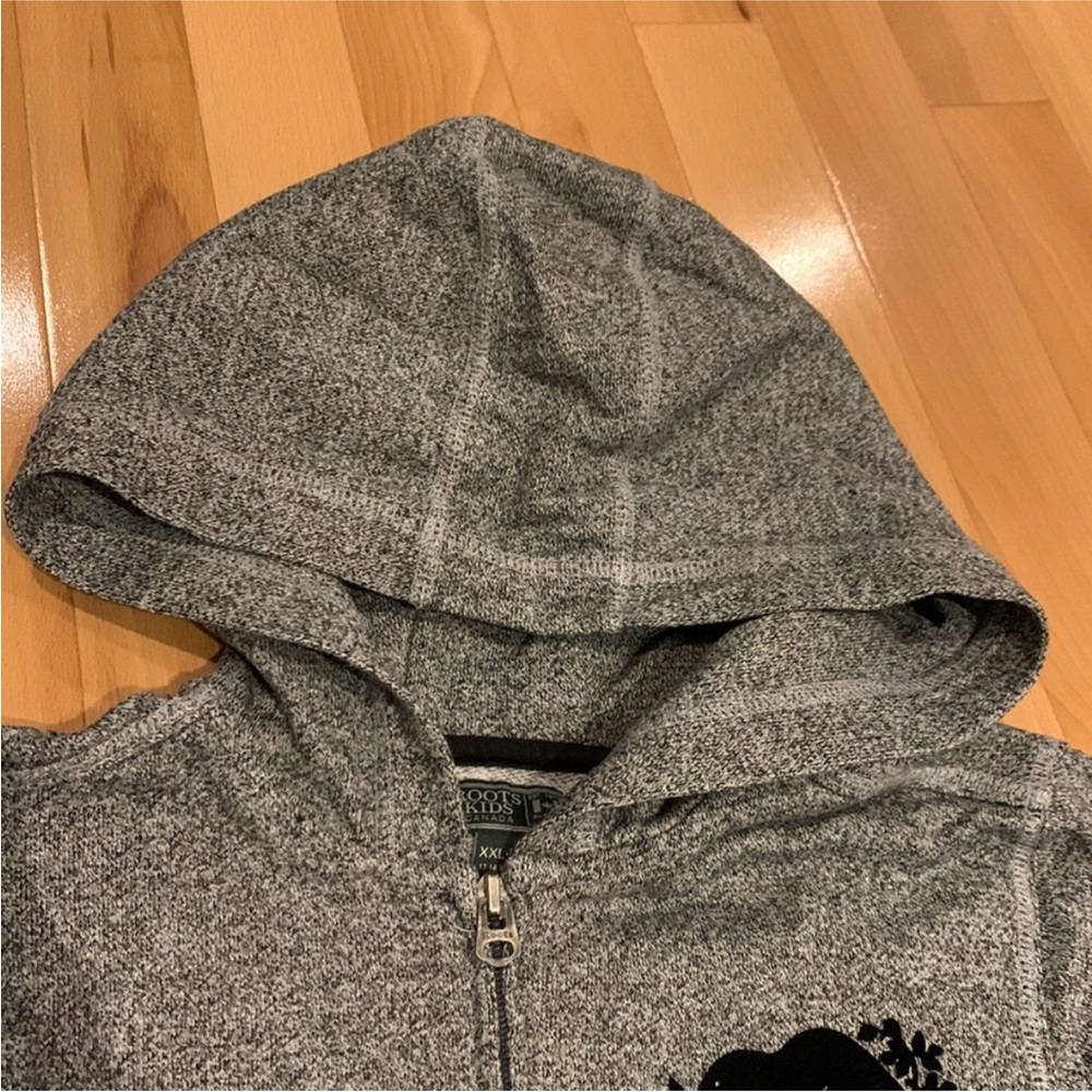 EUC Boys/Unisex Roots Salt & Pepper Speckled Full Zip Hoodie - size XXL (13/14) - Picture 2 of 16